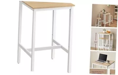  Bar Table Small Kitchen Dining Table High Top Pub Table Oak Beige + White • $104.80