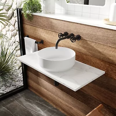 Bathroom Hudson Reed Vessel Sit-On Countertop Basin 350mm White Modern Sink • £69.95