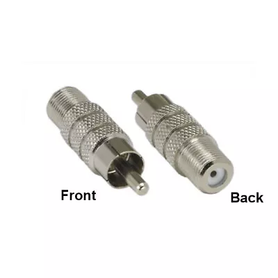 Kentek RCA Male To F-Type Female Adapter Connector Coax Coaxial RG59 RG6 Video • $6.61