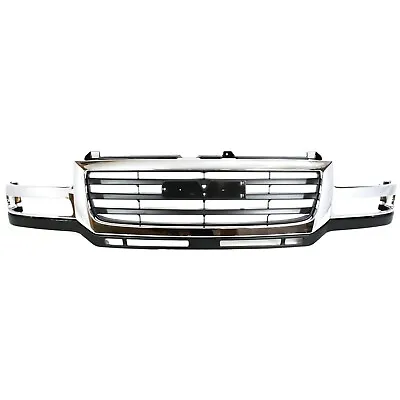 Grille 03-07 For GMC Sierra 2500/3500 HD Chr Shell W/Black Insert Fit 07 Classic • $296.88