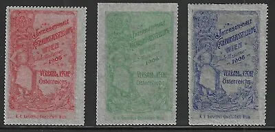 Vienna International Food & Culinary Exhibition Set Of 3 Austria Poster Stamps • $70