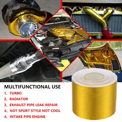 5M 16ft Yellow Exhaust Thermal Wrap Manifold Header Isolation Heat Tape • $9.99