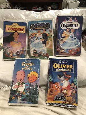 Lot Of 5 WALT DISNEY  Video VHS Tapes CLASSICS • $10.50