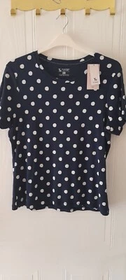 £4 • Buy Womens TU Navy Polka Dot T Shirt Size 20. Brand New. 100% Cotton. 