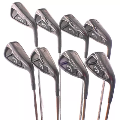 Callaway Apex 21 Black Forged Iron Set 4-PWAW Stiff Flex Steel RH • $899.27