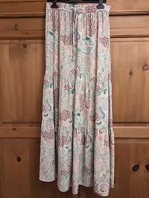 Brand New Marks & Spencers Indigo Range Patterned Tiered Skirt Size 8 • £3.99