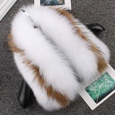 Women Real Fox Fur Collar Winter Neck Warm Natural Fox Fur Scarf Luxury Scarves • $21.64