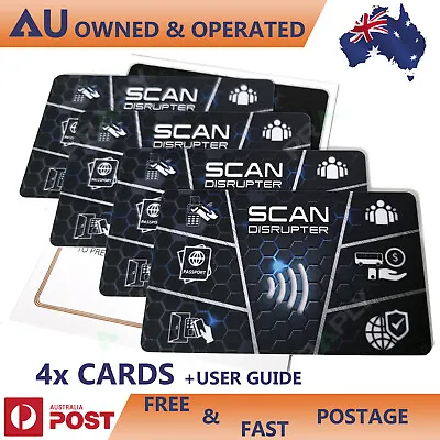 $20.45 • Buy 4x RFID And NFC Blocking Card For Wallet And Card Scan Protection