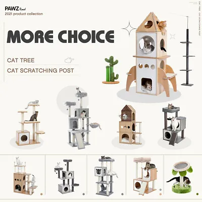 $115.50 • Buy Cat Tree Scratching Post Scratchers Condo House Tower Cat Climbing Gym Furniture