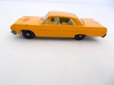 Vintage Lesney Matchbox Series Yellow Chevy Impala Taxi No. 20 (1968) Very Good • $5