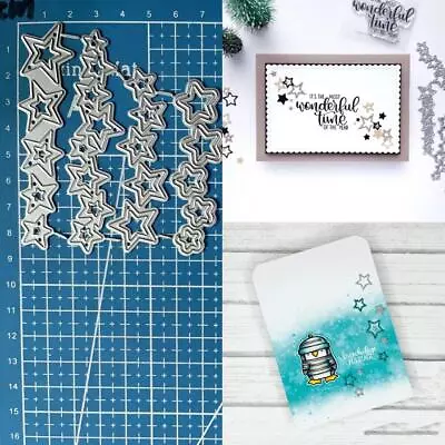 Stars Metal Cutting Dies Scrapbooking Embossing Paper Card Album Crafts Stencils • £3.77