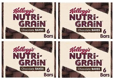 Kellogg's Nutri-Grain Bakes Chocolate Snack Bars 6 X 45g PACK OF 4 • $32.43