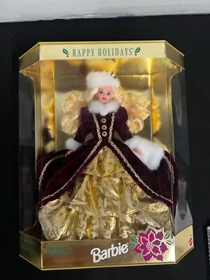 Vintage Mattel Happy Holidays Barbie 15646 Barbie Special Edition Burgundy VTG • $20