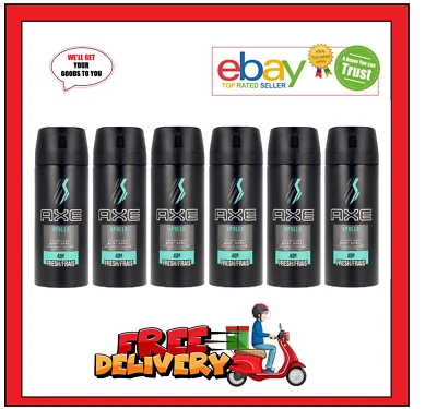 £17.95 • Buy Axe Deodorant Body Spray. Apollo. 48 Hour Fresh - 6 X 150ml Cans