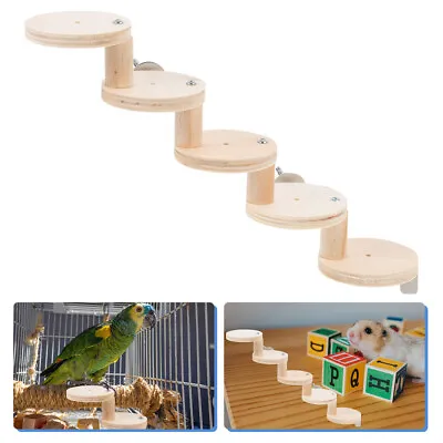 Wooden Hamster Chew Toys Ladder Bridge Hamster Platform Parrot Springboard • £6.62