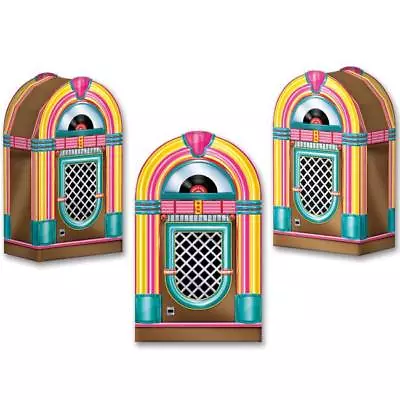 Jukebox Favor Boxes 3 Pack 3.5 X 6  1950s Paper Hop Diner Music Party Decoration • $4.99