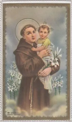 Vintage Catholic Holy Card - Unfailing Prayer To St Anthony • $2.99