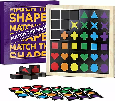 Keeping Busy Match The Shapes Wooden Game For Older Adults With Dementia - Match • $40.67