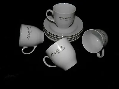 Espresso Coffee Cups And Saucers X4 Set Excellent Condition • £12