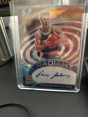 2020-21 Spectra Sarunas Marciulionis Radiant Astral Prizm Autograph Warriors /20 • $30