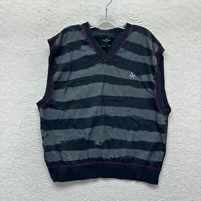 Y2K Vintage Marc Ecko Cut & Sew Skater Grunge Sweater Vest 3XL XXXL Mens Grey • $38