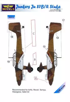 $13.99 • Buy LF Models 1/48 JUNKERS Ju-87B/R STUKA Camouflage Paint Mask