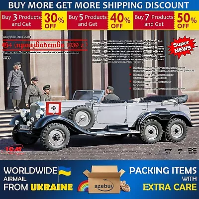 Mercedes-Benz W31 G4 With Passengers 1939 WWII 1/35 Plastic Model Kit ICM 35531 • $61.25