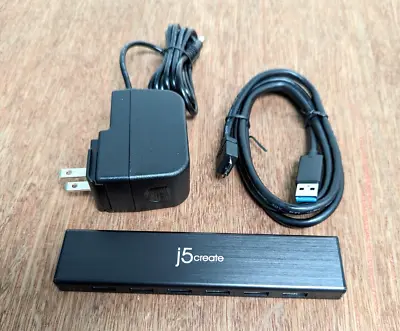 J5create JUH377 7-Port USB 3.0 Hub Power Adapter Included5Gbps BC 1.2 Fast Charg • $19.99