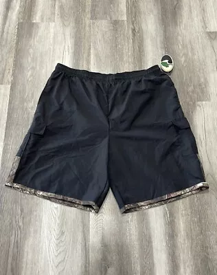 Men’s Mossy Oak Size 2XL Swim Shorts Trunks Black Color NEW • $16.99