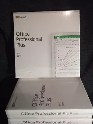 Microsoft Office 2019 Pro Plus DVD Genuine Retail License For 1 PC • $79.88