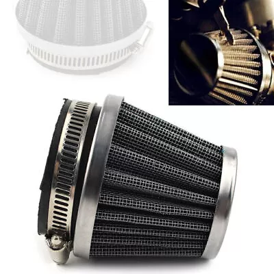 1x 50mm Chrome Motorcycle ATV Pit Dirt Bike Air Filter Fit Honda Yamaha Suzuki • $15.30