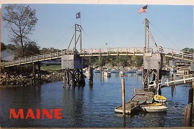 Maine ME Ogunquit Perkins Drawbridge Postcard Old Vintage Card View Standard PC • $0.50