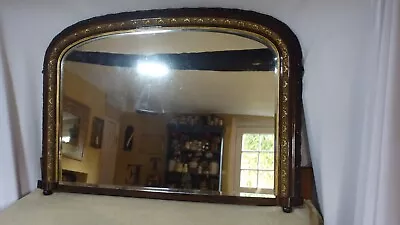 £135 • Buy  Victorian Ebonised And Gilt Large Overmantel Mirror