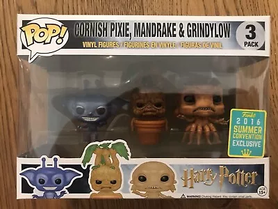 Funko Pop Cornish Pixie Mandrake & Grindylow 3 Pack Harry Potter SDCC16 Poplife • $100