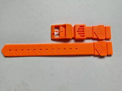 Genuine Vintage Tag Heuer First Gen Formula 1 F1 Rubber Band Strap Orange 18mm • £59.99