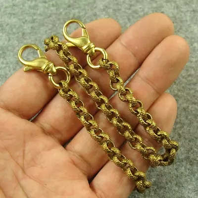 Brass Fob Pants Chain Bag Wallet Chains Keychains  + Snap Clasps 14 INCHES • $11.99