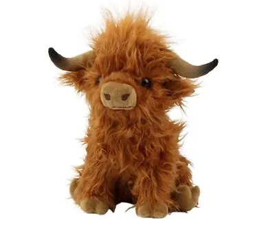 Clever Brown Highland Cow Coo Cuddly Toy Plush Stuffed Scottish Scotland Gift UK • £8.14