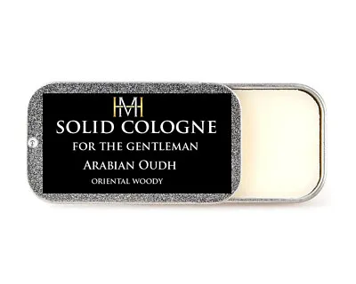 Solid Cologne For Men Arabian Oudh Scent After Shave Aftershave Balm 18ml Tin • £12.49