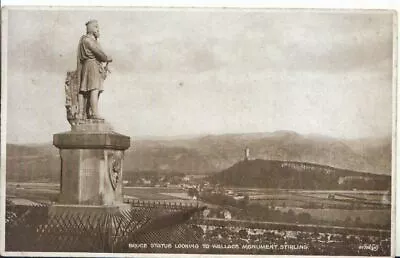 Scotland Postcard - Bruce Statue - Wallace Monument - Stirlingshire - Ref ZZ5991 • £2.10