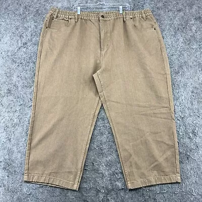 Haband Casual Joe Pants Mens 52/XS Big Beige Capris Pocket  American Workwear • $5.97