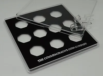 Standing Acrylic Glass Display/Presentation Case. 10 X 50p Coins/Commemoratives • £11.99
