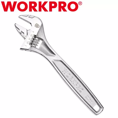 WORKPRO 8  Adjustable Wrench Cr-V Steel Mirror Polished 3/4  Jaw Crescent Wrench • $16.99