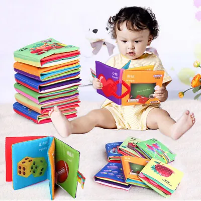 Intelligence Development Cloth Fabric Cognize Book For Kid Baby Educational Toys • £2.98