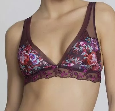 $173 Lise Charmel Women's Purple Aveu En Fleurs Triangle Bra Size Small • $55.18