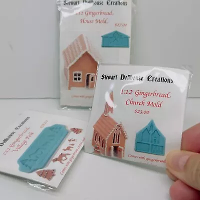 3 Artisan Designed Dollhouse Miniature Silicon Molds Stewart Creations D149 • $12.75