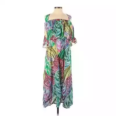 Meg Shop Mai Tai Dress Floral Tropical Summer Vacation Flower Palm • $41.65