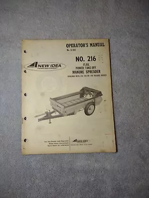 New Idea 216 Manure Spreader Operators Manual. • $14.95