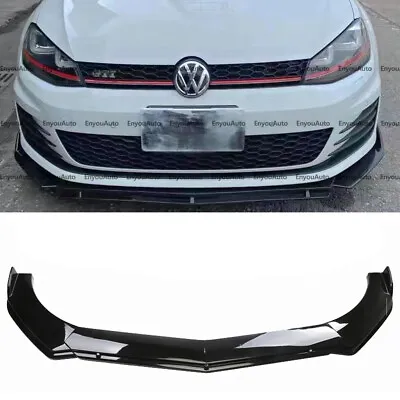 For Volkswagen CC Universal Front Bumper Lip Spoiler Splitter Glossy Black • $57