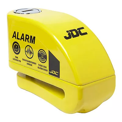 £19.99 • Buy JDC MOTORCYCLE Motorbike Disc Lock ALARM - JAWS - Yellow 