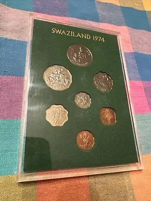 1974 First Coinage Of The Kingdom Of Swaziland 7 Coin Proof Set • $39